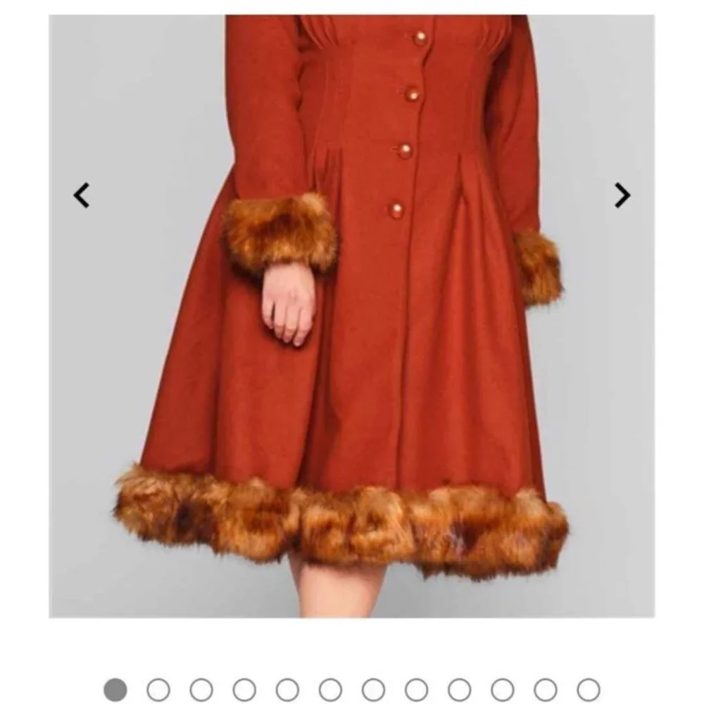 Collectif Sz UK14 BNWT Mainline Pearl Coat - Picture 3 of 6
